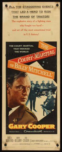 6k261 COURT-MARTIAL OF BILLY MITCHELL insert '56 c/u of Gary Cooper, directed by Otto Preminger!