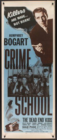6k266 CRIME SCHOOL insert R56 Humphrey Bogart, the Dead End Kids turn into tomorrow's killers!