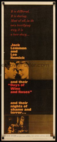 6k281 DAYS OF WINE & ROSES insert '63 Blake Edwards, alcoholics Jack Lemmon & Lee Remick!