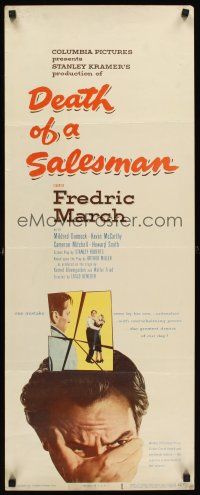 6k285 DEATH OF A SALESMAN insert '52 Fredric March as Willy Loman, from Arthur Miller's play!