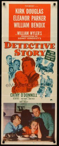 6k286 DETECTIVE STORY insert '51 William Wyler, Kirk Douglas can't forgive Eleanor Parker!