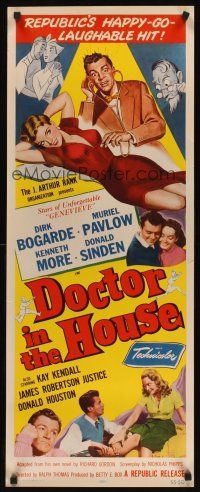 6k293 DOCTOR IN THE HOUSE insert '55 great art of Dr. Dirk Bogarde examining super sexy babe!