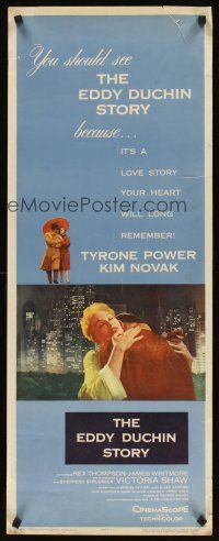 6k303 EDDY DUCHIN STORY insert '56 Tyrone Power & Kim Novak in a love story you will remember!