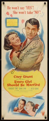 6k313 EVERY GIRL SHOULD BE MARRIED insert '48 Cary Grant, Diana Lynn, Betsy Drake!