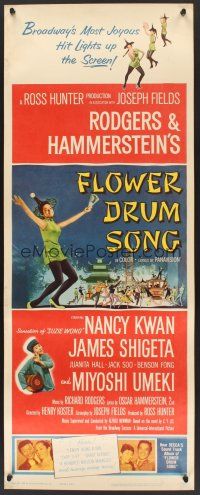 6k327 FLOWER DRUM SONG insert '62 full-length Nancy Kwan, Rodgers & Hammerstein musical!