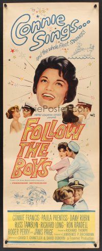 6k329 FOLLOW THE BOYS insert '63 Connie Francis sings and the whole Navy fleet swings!