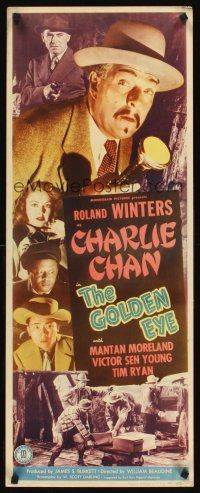 6k352 GOLDEN EYE insert '48 Victor Sen Young, Mantan Moreland, Roland Winters as Charlie Chan!