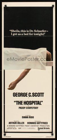 6k381 HOSPITAL insert '71 George C. Scott, written by Paddy Chayefsky, creepy dead body image!