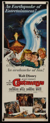 6k408 IN SEARCH OF THE CASTAWAYS insert '62 Jules Verne, Hayley Mills in an avalanche of fun!