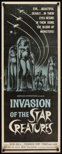 6k421 INVASION OF THE STAR CREATURES insert '62 beautiful, in their veins the blood of monsters!