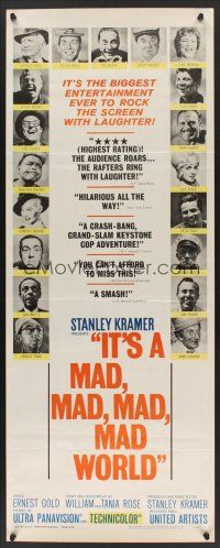 6k429 IT'S A MAD, MAD, MAD, MAD WORLD insert '64 different image with portraits of top stars!