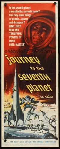 6k439 JOURNEY TO THE SEVENTH PLANET insert '61 have they terryfing powers of mind over matter?