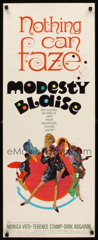 6k536 MODESTY BLAISE insert '66 Bob Peak art of sexiest female secret agent Monica Vitti!