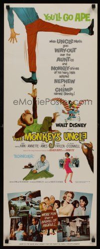 6k538 MONKEY'S UNCLE insert '65 Walt Disney, Annette Funnicello & wacky chimp!
