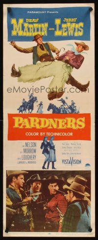 6k574 PARDNERS insert '56 great full-length image of cowboys Jerry Lewis & Dean Martin!