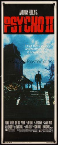 6k605 PSYCHO II insert '83 Anthony Perkins as Norman Bates, cool creepy image of classic house!