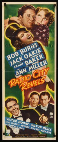 6k610 RADIO CITY REVELS insert '38 Bob Burns, Jack Oakie, Kenny Baker & sexy dancer Ann Miller!