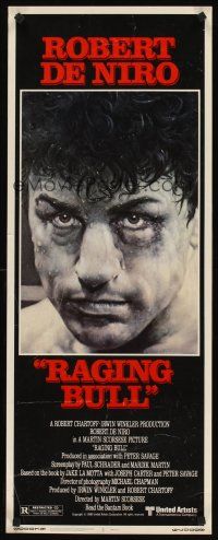 6k611 RAGING BULL insert '80 Martin Scorsese, classic close up boxing image of Robert De Niro!