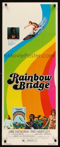 6k614 RAINBOW BRIDGE insert '72 Jimi Hendrix, wild psychedelic surfing & tarot card image!