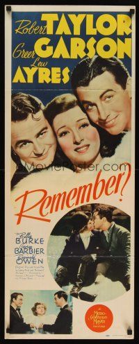 6k619 REMEMBER insert '39 Greer Garson gives Robert Taylor amnesia so they can start again!