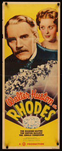 6k625 RHODES OF AFRICA insert '36 Walter Huston as the diamond master, the empire builder!