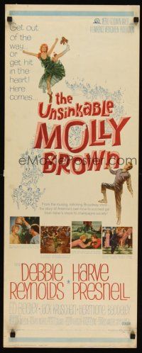 6k754 UNSINKABLE MOLLY BROWN insert '64 Debbie Reynolds, get out of the way or hit in the heart!