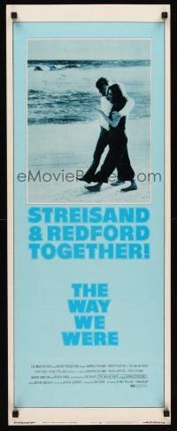 6k770 WAY WE WERE insert '73 Barbra Streisand & Robert Redford walk on the beach!