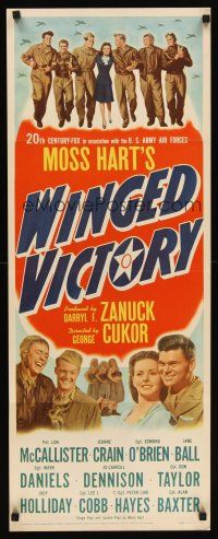 6k783 WINGED VICTORY insert '44 Judy Holliday, WWII propaganda, cool image of soldiers with girl!