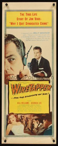 6k785 WIRETAPPER insert '56 Jim Vaus, inside story of gangsters, gamblers, and bookies!