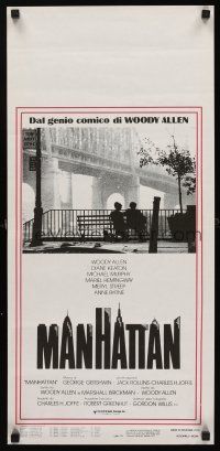 6k064 MANHATTAN Italian locandina '79 image of Woody Allen & Diane Keaton by Brooklyn bridge!