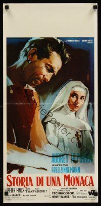 6k073 NUN'S STORY Italian locandina R68 religious missionary Audrey Hepburn was not like the others