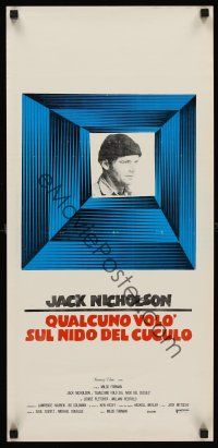 6k075 ONE FLEW OVER THE CUCKOO'S NEST Italian locandina R70s Jack Nicholson, Forman classic!