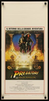 6k084 RAIDERS OF THE LOST ARK Italian locandina 1981 great adventurer Harrison Ford by Richard Amsel!