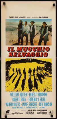 6k118 WILD BUNCH Italian locandina '69 Sam Peckinpah cowboy classic, William Holden & Borgnine!