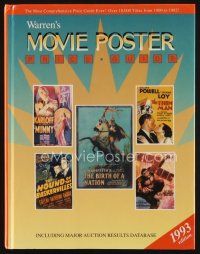 6m205 WARREN'S MOVIE POSTER PRICE GUIDE revised second edition hardcover book '93 w/lots of photos!