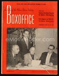 6m078 BOX OFFICE exhibitor magazine October 22, 1949 2 pages each for Adam's Rib & The Heiress!