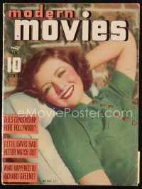 6m104 MODERN MOVIES magazine June 1939 portrait of sexy Myrna Loy, Does Censorship Hurt Hollywood!