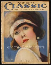 6m115 MOTION PICTURE CLASSIC magazine April 1925 artwork portrait of Louise Fazenda by E. Dahl!