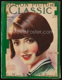 6m120 MOTION PICTURE CLASSIC magazine February 1928 art of sexy Colleen Moore by Don Reed!