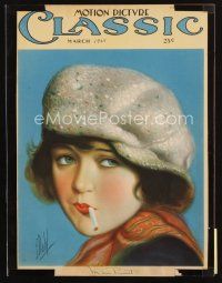 6m114 MOTION PICTURE CLASSIC magazine March 1925 cool art of smoking Marie Prevost by E. Dahl!