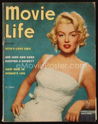 6m153 MOVIE LIFE magazine December 1953 portrait of sexiest Marilyn Monroe by Trindl & Woodfield!