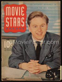 6m157 MOVIE STARS PARADE magazine June 1941 close portrait of young Mickey Rooney at desk!