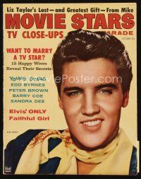 6m162 MOVIE STARS PARADE magazine October 1958 portrait of Elvis Presley, his ONLY faithful girl!
