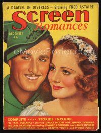 6m146 SCREEN ROMANCES magazine Dec 1937 art of Robin Hood Errol Flynn & Olivia De Havilland!