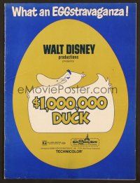 6m349 $1,000,000 DUCK pressbook '71 everyone quacks up at Disney's 24-karat layaway plan!