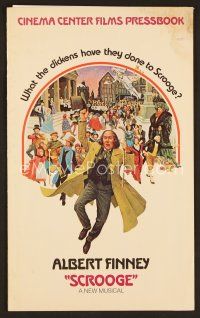 6m430 SCROOGE pressbook '71 Albert Finney as Ebenezer Scrooge, classic Charles Dickens story!