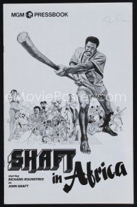 6m433 SHAFT IN AFRICA pressbook '73 art of Richard Roundtree stickin' it all the way in Motherland!