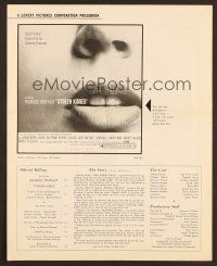 6m444 STOLEN KISSES pressbook '68 Francois Truffaut's Baisers Voles, sexy lips image!