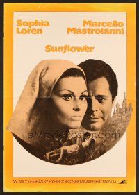 6m449 SUNFLOWER pressbook '70 Vittorio De Sica's I Girasoli, Sophia Loren, Marcello Mastroianni