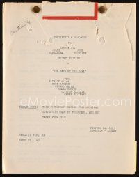 6m326 MARK OF THE HAWK continuity & dialogue script March 21, 1958, screenplay by Carmichael & Young